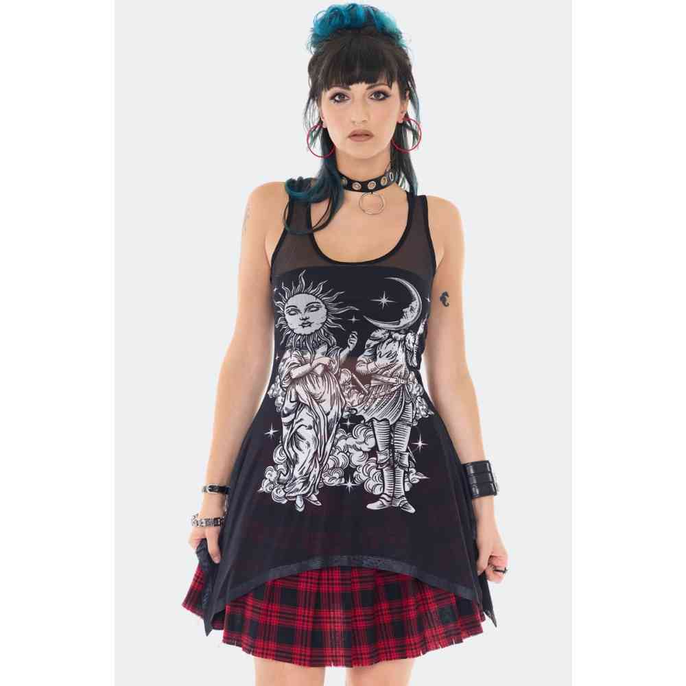 Jawbreaker - Sun And Moon Gods Mouwloze top - Zwart